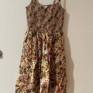 Madewell Floral Mini Dress in Earthy Tones